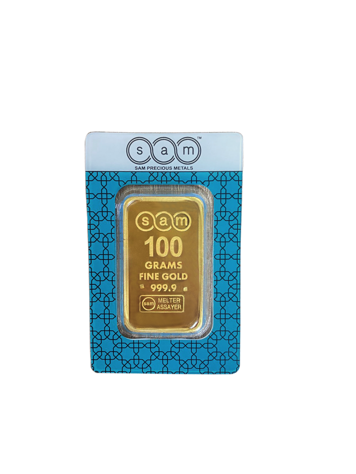 SAM 100 Grams Gold Bar
