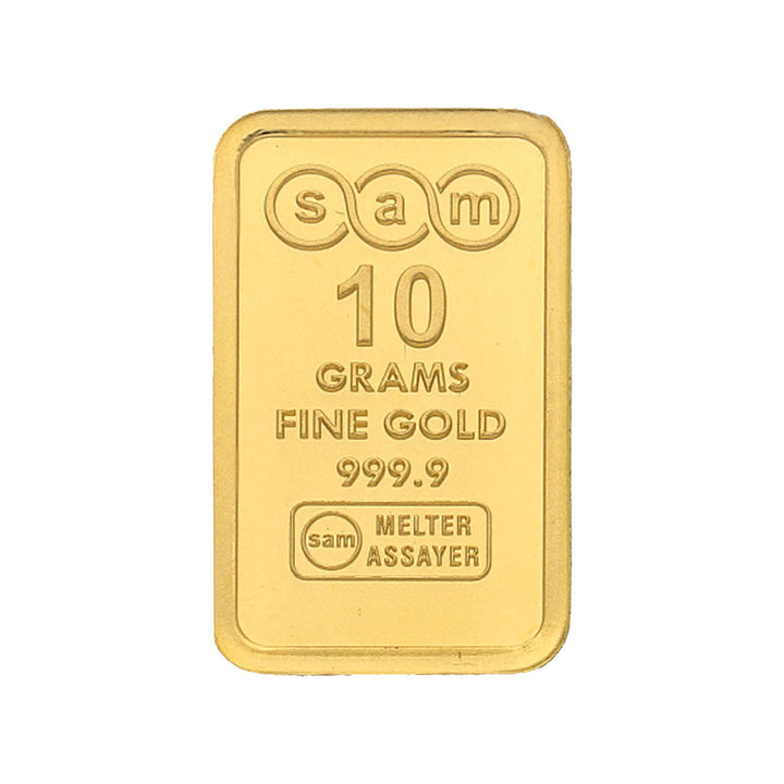 سبيكة ذهب سام 10 جرام، درجة نقاء 999.9