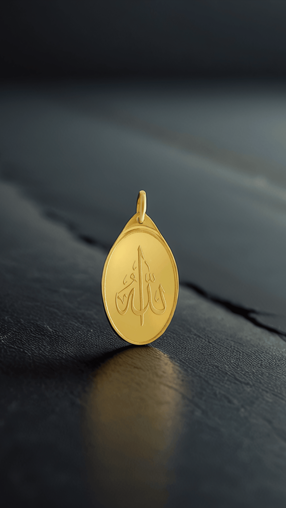 5 Grams Gold Pendant 24K – (ALLAH) Design