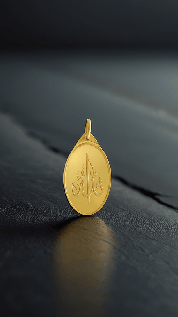 2.5 Grams Gold Pendant 24K – (ALLAH) Design