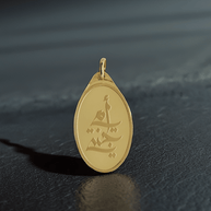 10 Grams Gold Pendant 24K – (OMMY JANNAH) Design