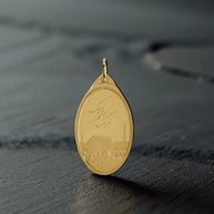 10 Grams Gold Pendant 24K – (KAABA) Design