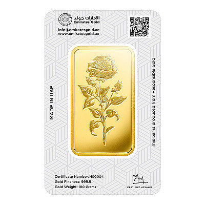 Emirates 100 Gram Gold Bar