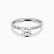 Classic Solitaire Round Diamond Ring 0.76ct 18K Gold
