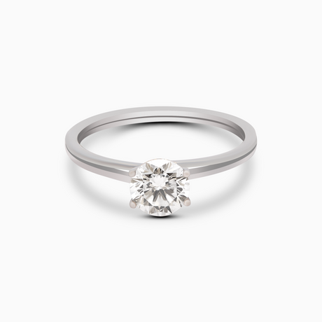 Classic Solitaire Round Diamond Ring 0.76ct 18K Gold