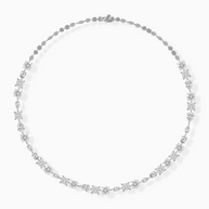 The Mosaic Mix-Shape Diamond Necklace – 16.92ctw (18k White Gold)