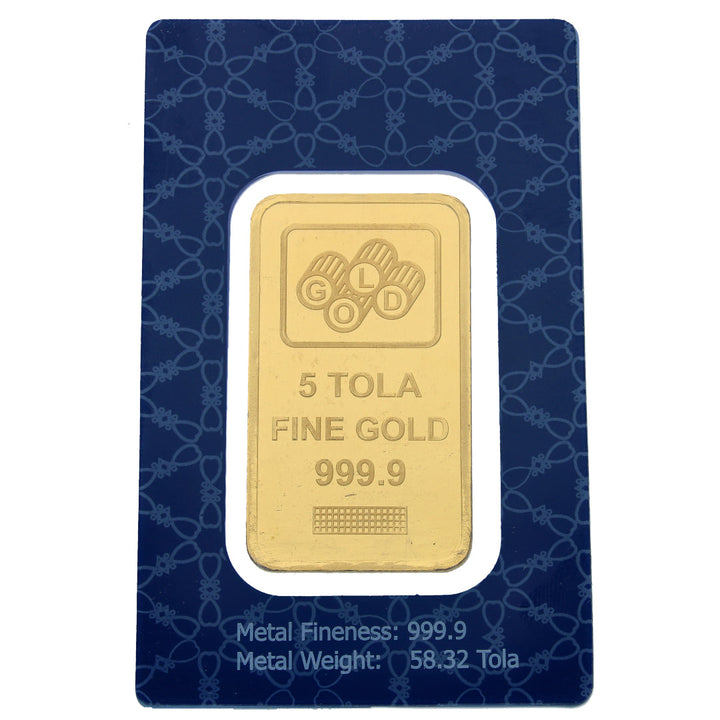 5 Tola Burj Khalifa Gold Bar 999.9 Purity -