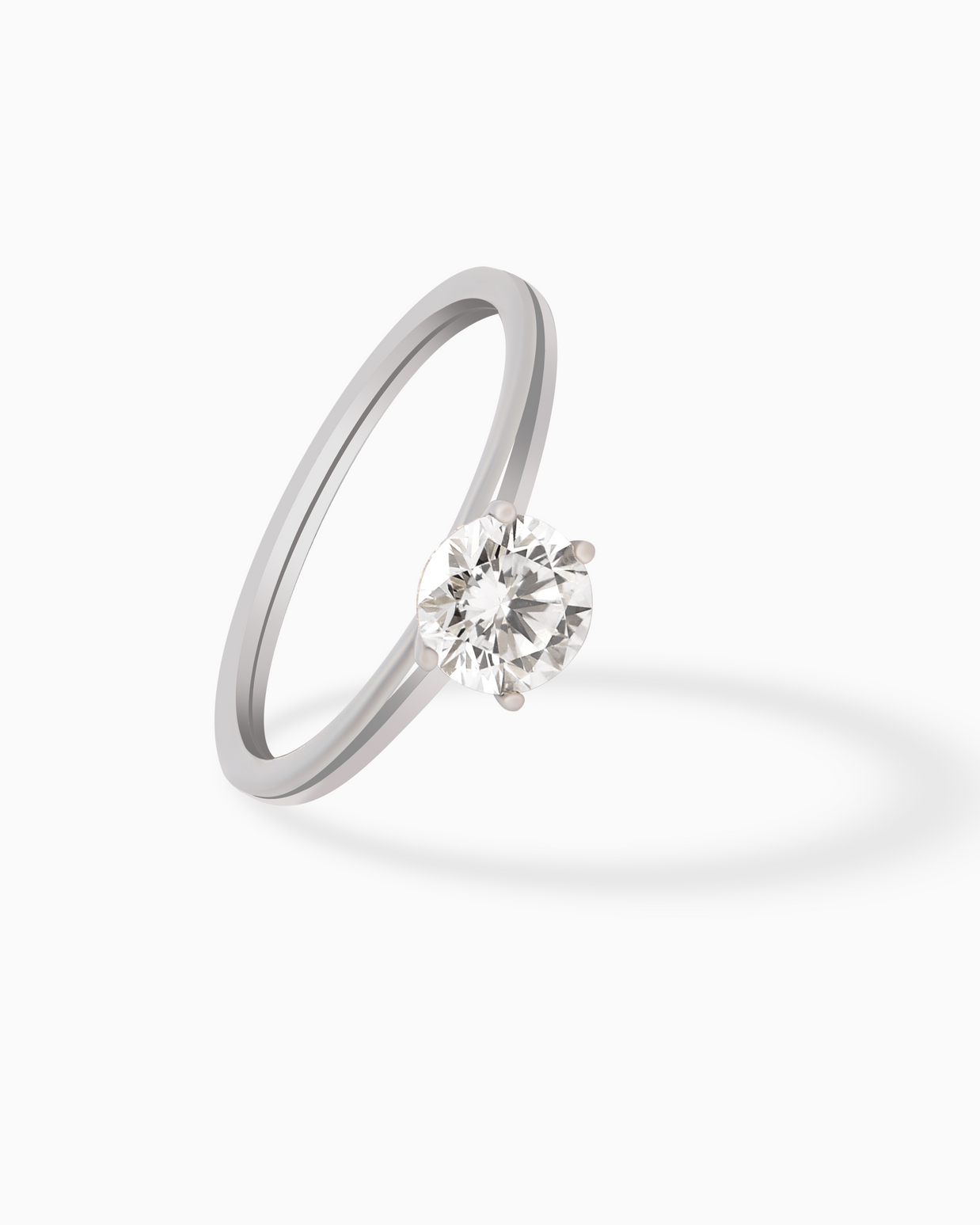 Classic Solitaire Round Diamond Ring 0.76ct 18K Gold