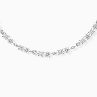The Mosaic Mix-Shape Diamond Necklace – 16.92ctw (18k White Gold)