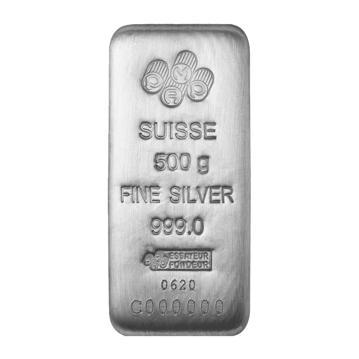 500 Gram Silver Casted Bar 999.0 - PAMP
