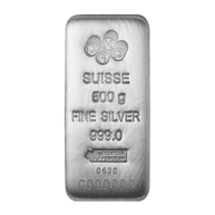 500 Gram Silver Casted Bar 999.0 - PAMP