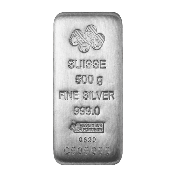 500 Gram Silver Casted Bar 999.0 - PAMP