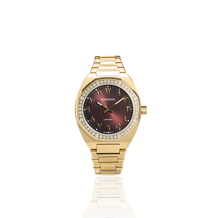 Nutella brown diamond gold size 34mm