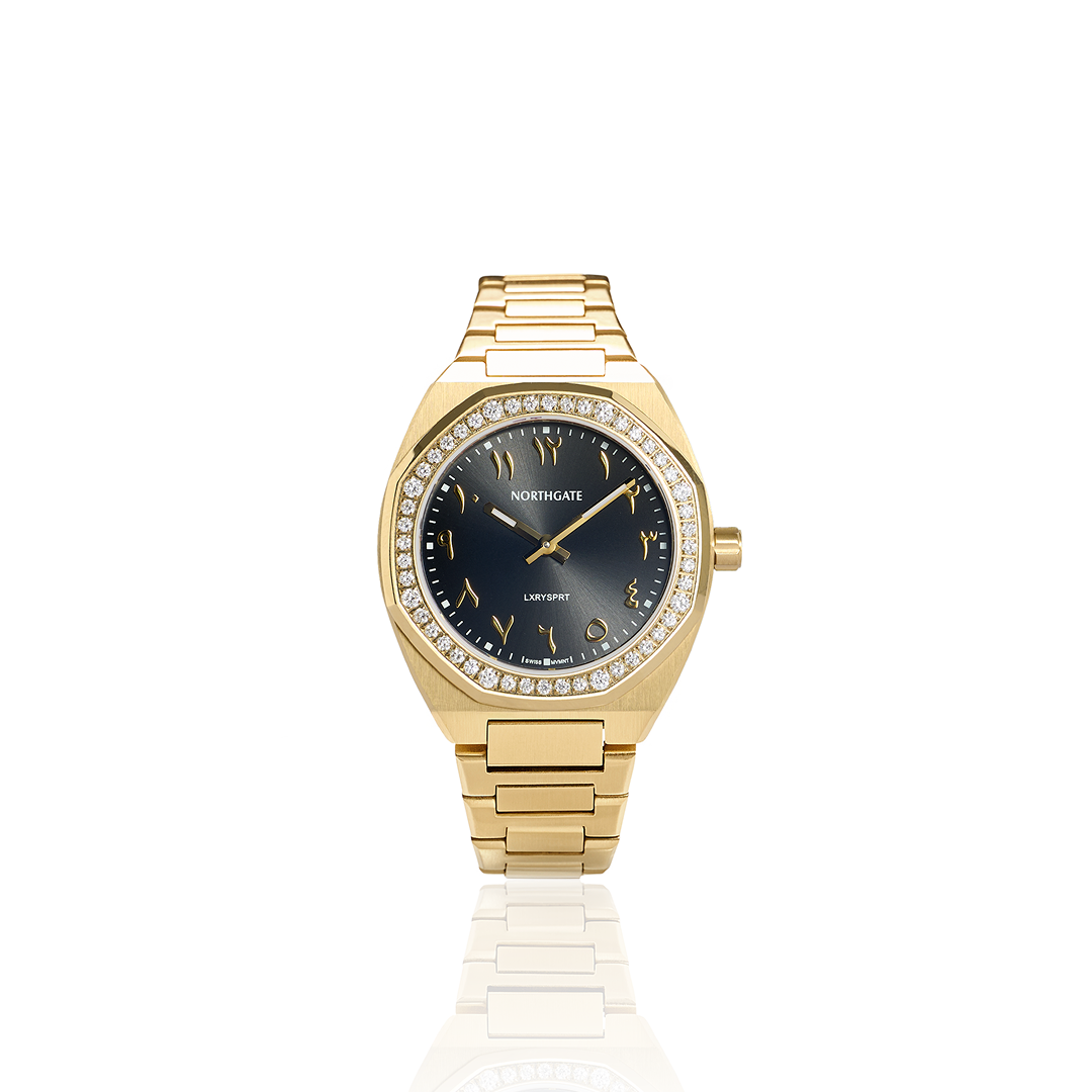 Royal black diamond gold size 34mm