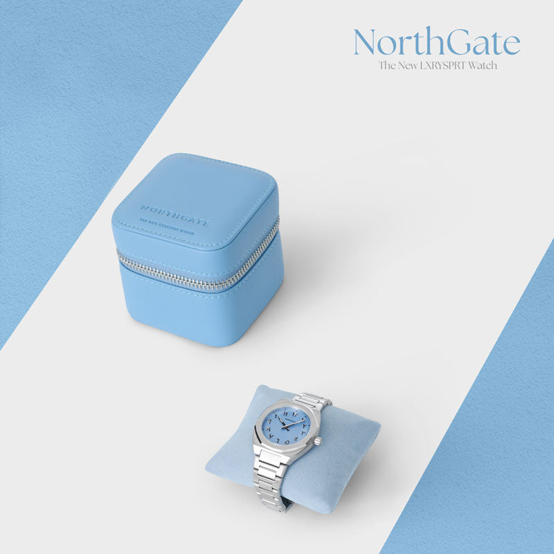 Sky Blue Clou de Paris dail silver