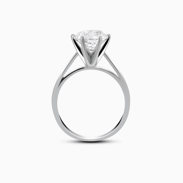 Signature Solitaire Diamond Ring 2.5ct 18K White Gold