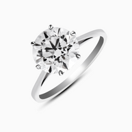 Signature Solitaire Diamond Ring 2.5ct 18K White Gold