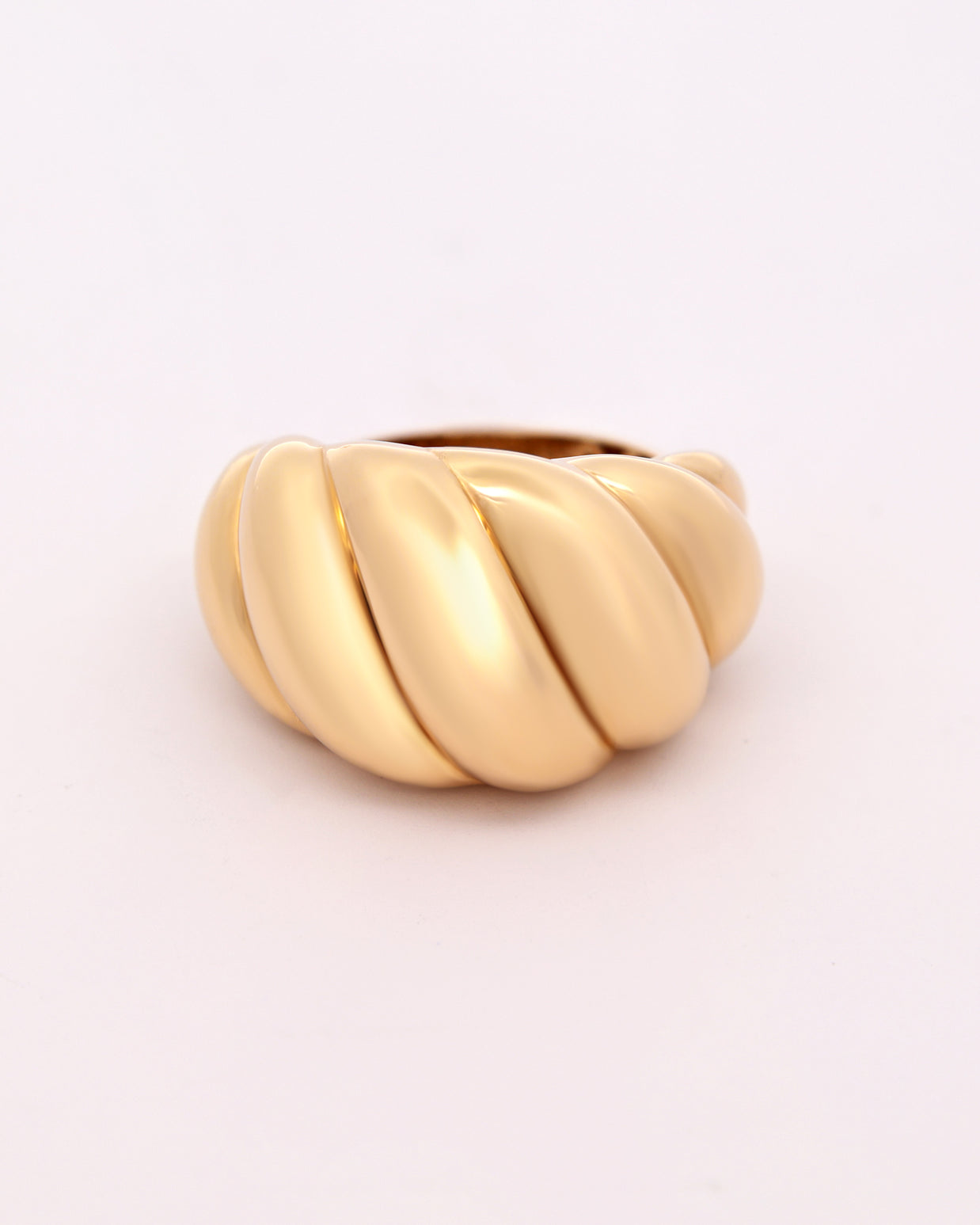 18K Gold Twisted Dome Ring – 5.5g