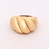 18K Gold Twisted Dome Ring – 5.5g