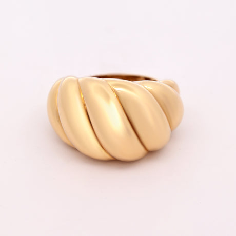 18K Gold Twisted Dome Ring – 5.5g