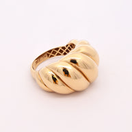 18K Gold Twisted Dome Ring – 5.5g