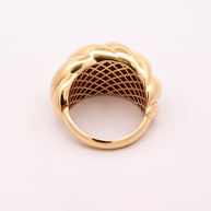 18K Gold Twisted Dome Ring – 5.5g