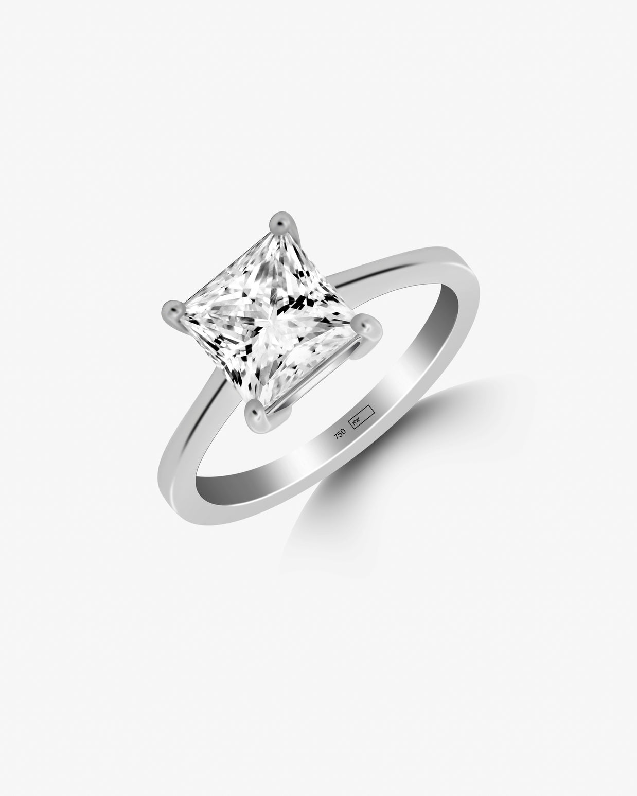 2.00ct Princess Cut Lab Grown Diamond Ring