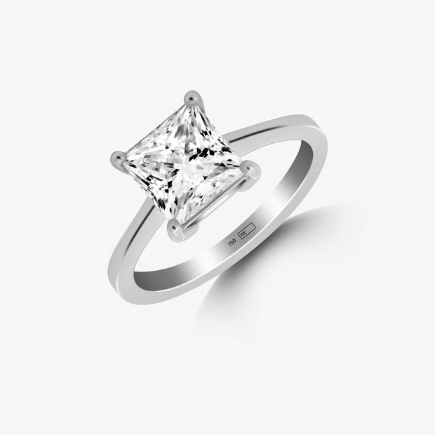 2.00ct Princess Cut Lab Grown Diamond Ring