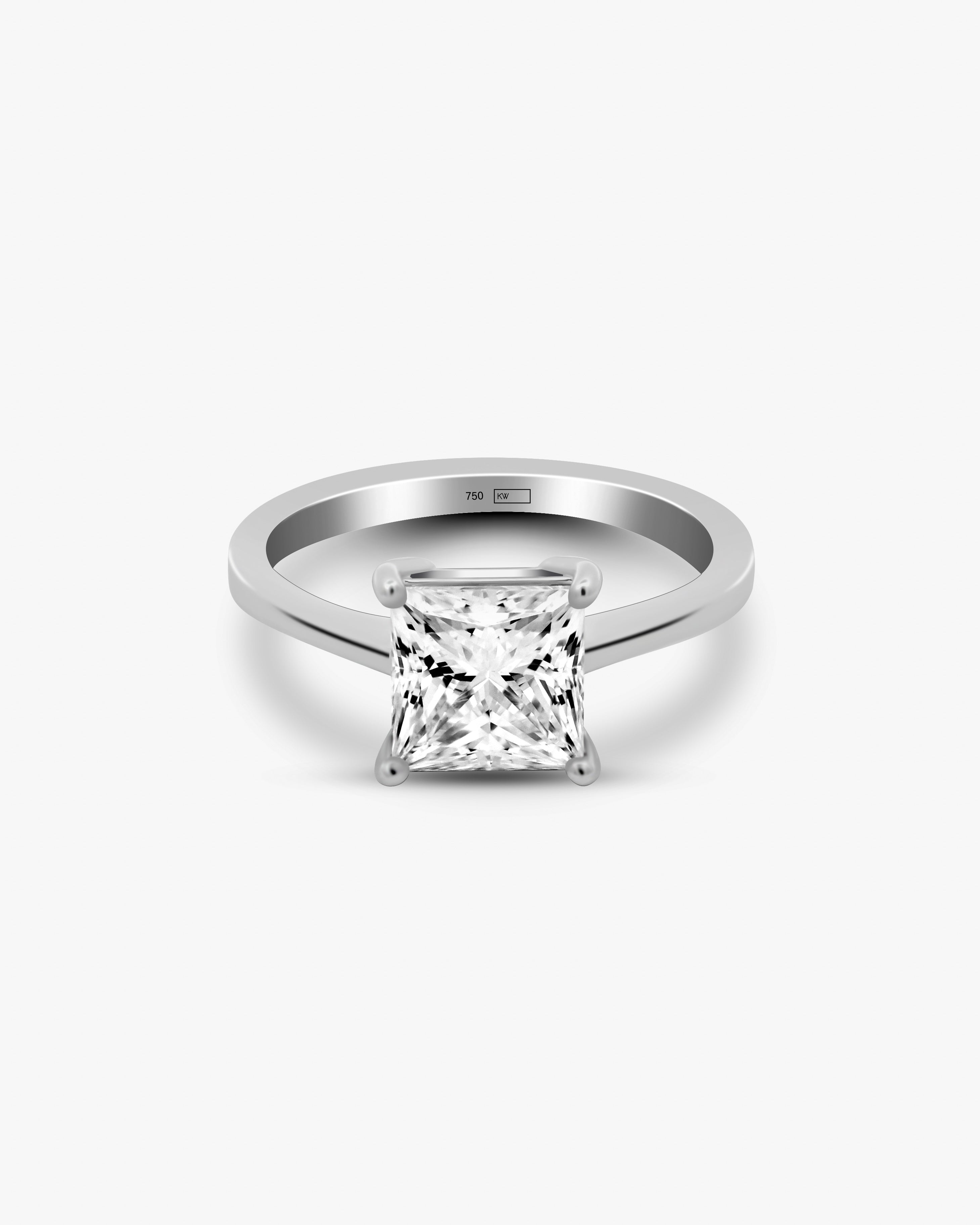 2.00ct Princess Cut Lab Grown Diamond Ring