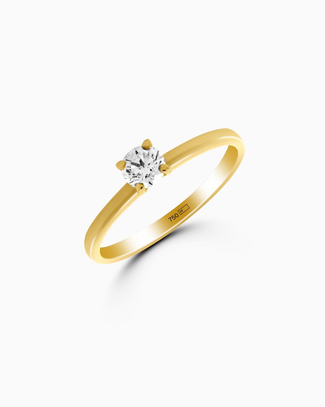 0.30ct Natural Round Brilliant Diamond Ring