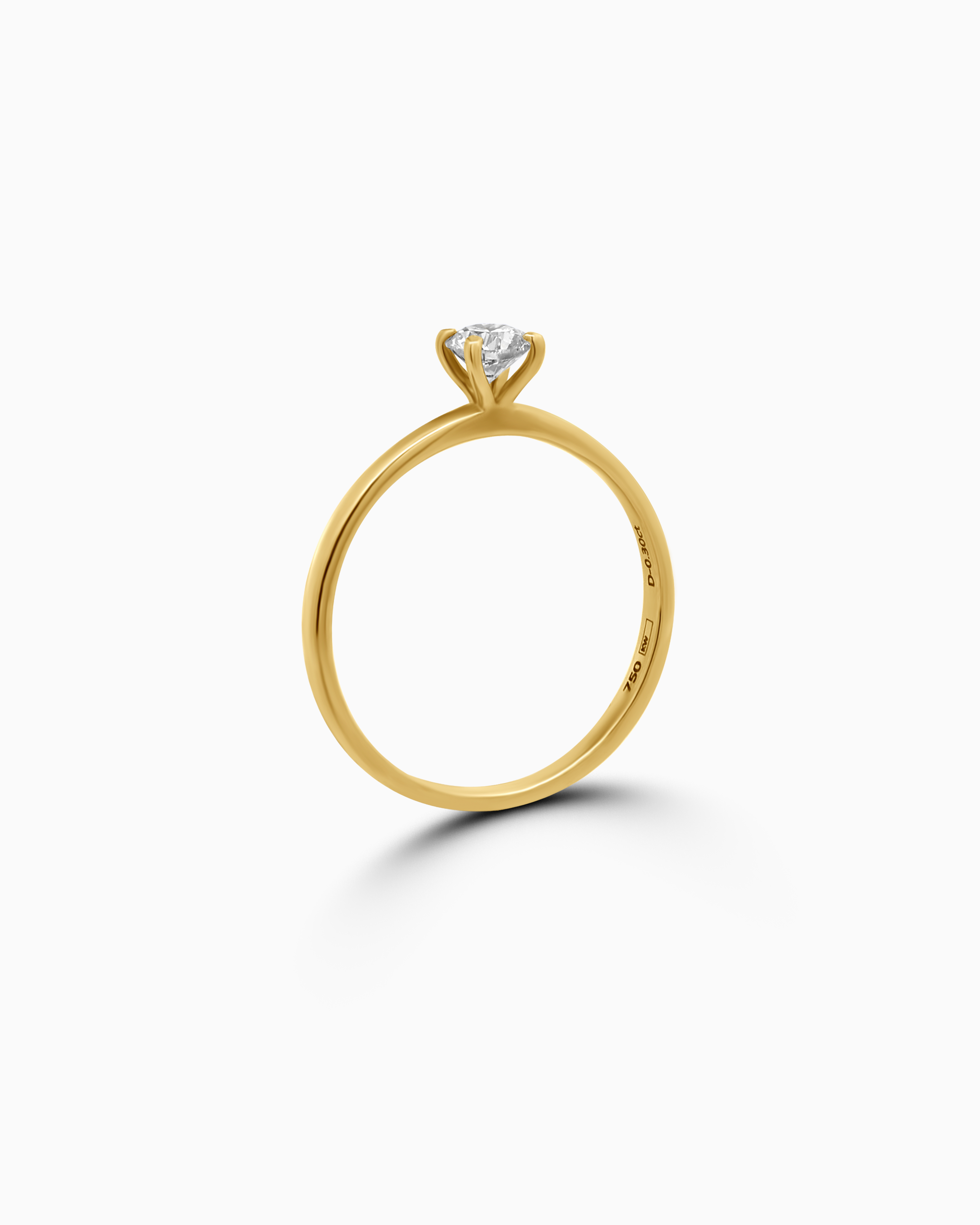 0.30ct Natural Round Brilliant Diamond Ring