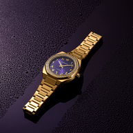 Imperial purple diamond gold size 34mm