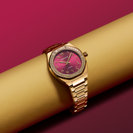 Shiny cherry diamond gold size 34mm