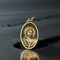 10 Grams Gold Pendant 24K – (JESUS) Design