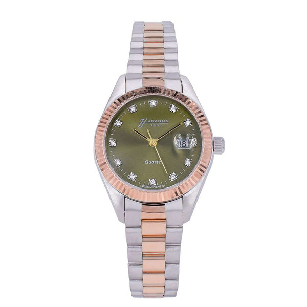 XR Lady watch in 18K rose &amp; white gold | Olive Green Dial