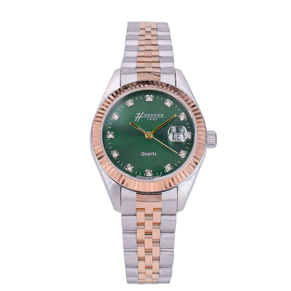 XR Lady watch in 18K rose &amp; white gold | Green Dial