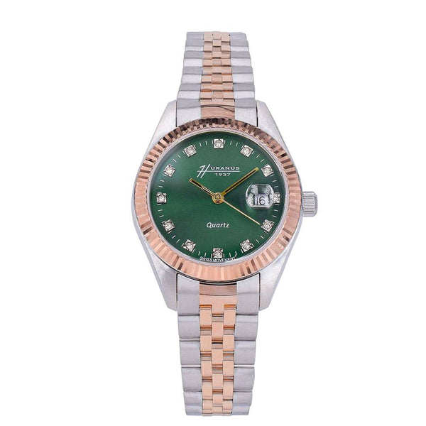 XR Lady watch in 18K rose &amp; white gold | Green Dial