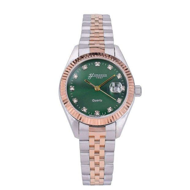 XR Lady watch in 18K rose &amp; white gold | Green Dial