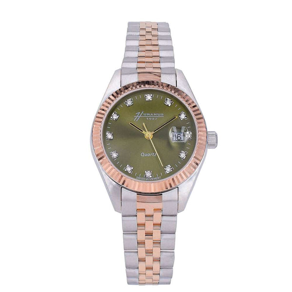 XR Lady watch in 18K rose &amp; white gold | Olive Green Dial