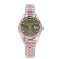 XR Lady watch in 18K rose & white gold | Olive Green Dial
