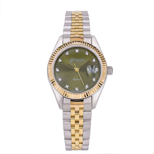 XR Lady watch in 18K yellow &amp; white gold | Olive Green Dial