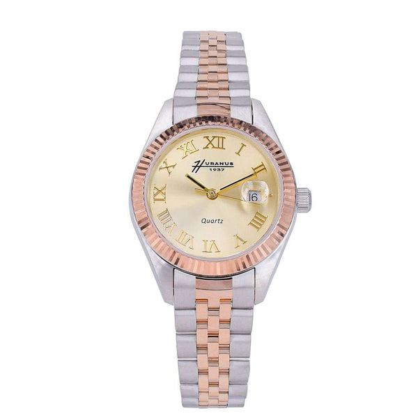 XR Lady watch in 18K rose &amp; white gold | Yellow Dial