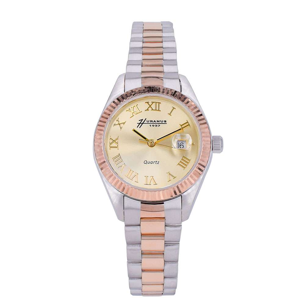 XR Lady watch in 18K rose & white gold | Yellow Dial
