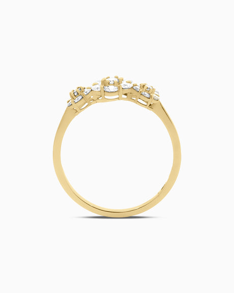 18K Gold Round Brilliant Diamond Bold Solitaire Ring