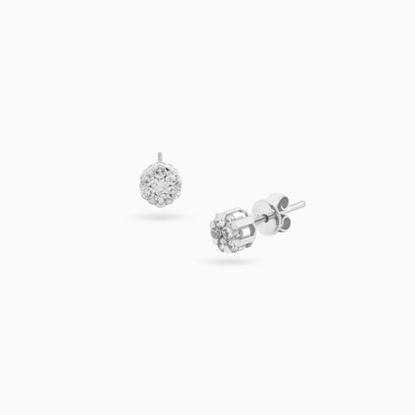 18K Gold 14-Stone Diamond Stud Earrings – 0.20ct.
