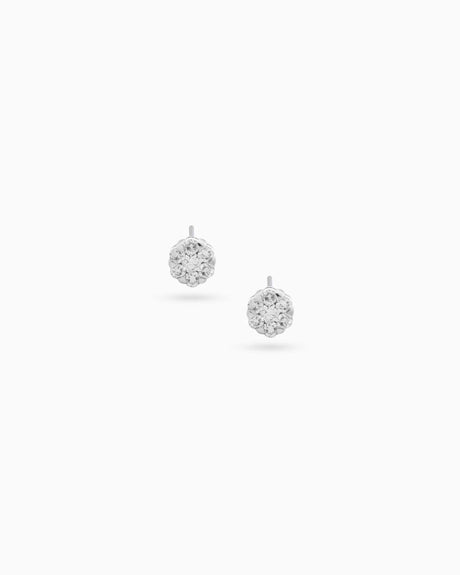 18K Gold 14-Stone Diamond Stud Earrings – 0.20ct.