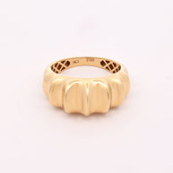 18K Gold Sculpted Dome Ring – 3g