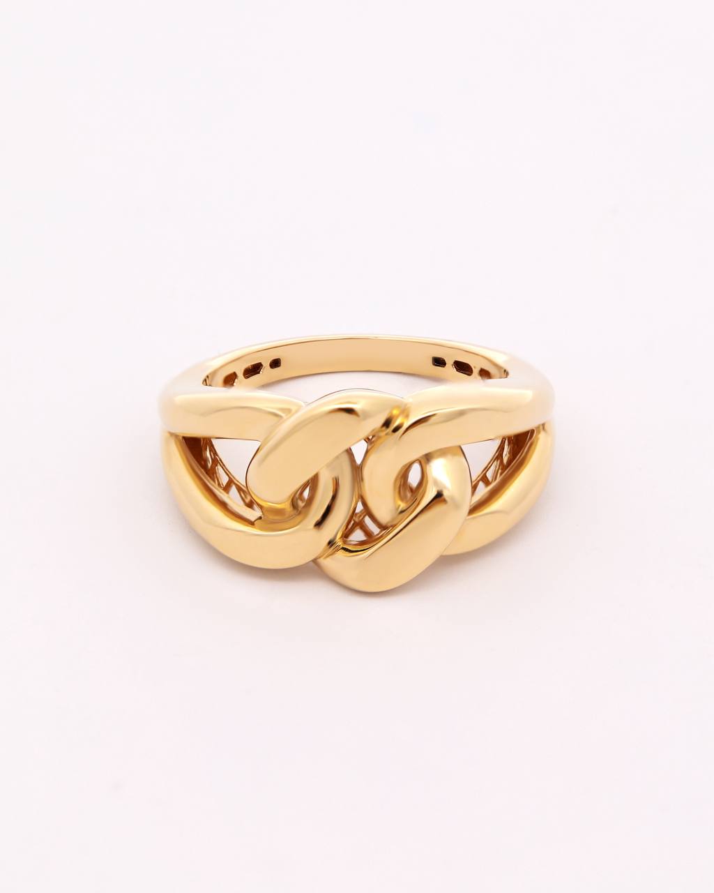 18K Gold Interlocking Chain Ring – 5Gram