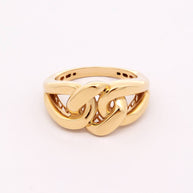 18K Gold Interlocking Chain Ring – 5Gram
