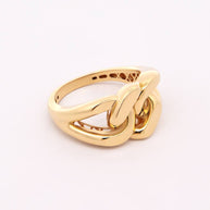 18K Gold Interlocking Chain Ring – 5Gram